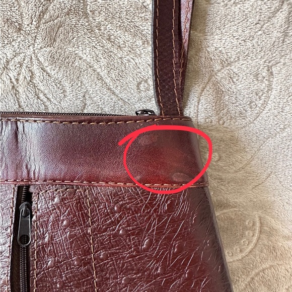 Unique Vintage Byblos Graziella Italian Leather Handbag - Brown - Picture 7 of 15